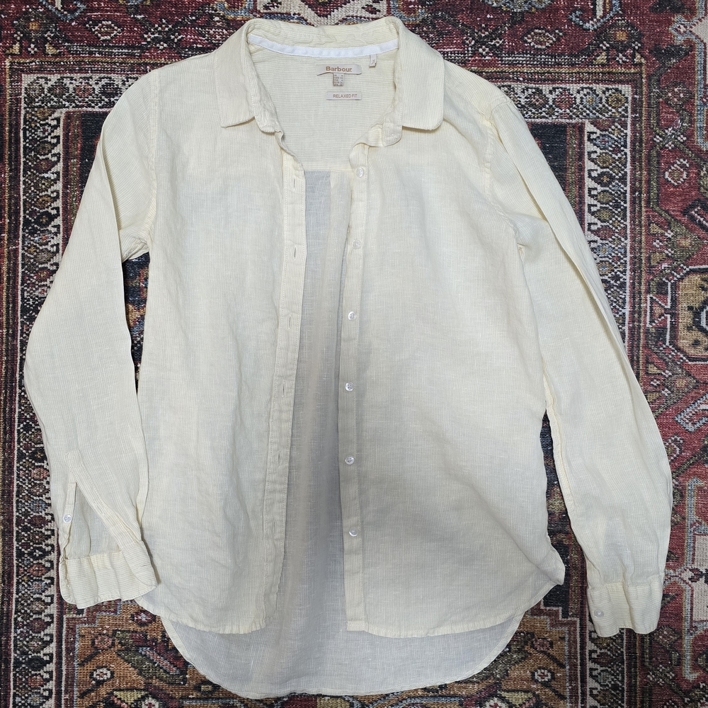 Barbour Cream Button-Up Shirt